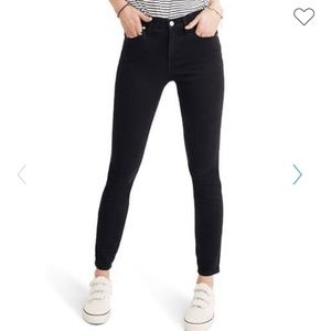 Madewell High Rise Washed Black Skinny Jeans